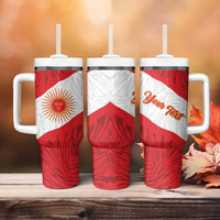 Personalized Peru Inti Tumbler With Handle 1822 Flag Stylized