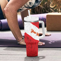 Personalized Peru Inti Tumbler With Handle 1822 Flag Stylized