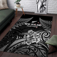 New Zealand 2024 Rugby Area Rug Silver Fern Aotearoa Kiwi - Wonder Print Shop
