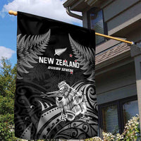 New Zealand 2024 Rugby Garden Flag Silver Fern Aotearoa Kiwi - Wonder Print Shop