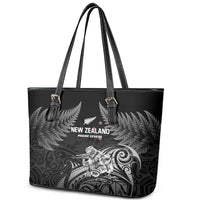 New Zealand 2024 Rugby Leather Tote Bag Silver Fern Aotearoa Kiwi - Wonder Print Shop