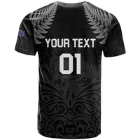 Custom New Zealand 2024 Rugby T Shirt Silver Fern Aotearoa Kiwi - Wonder Print Shop
