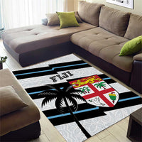 Fiji 2024 Rugby Area Rug Fijian Tapa Pattern - Wonder Print Shop