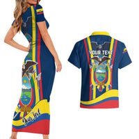 Custom Ecuador Independence Day Couples Matching Short Sleeve Bodycon Dress and Hawaiian Shirt Monumento a la Independencia Quito 10th August - Wonder Print Shop
