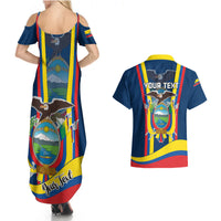 Custom Ecuador Independence Day Couples Matching Summer Maxi Dress and Hawaiian Shirt Monumento a la Independencia Quito 10th August - Wonder Print Shop