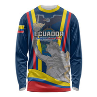 Custom Ecuador Independence Day Long Sleeve Shirt Monumento a la Independencia Quito 10th August LT01