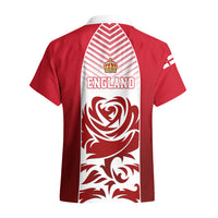 England Hawaiian Shirt Three Lions and Tudor Rose - Wonder Print Shop