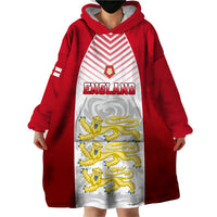 England Wearable Blanket Hoodie Three Lions and Tudor Rose - Wonder Print Shop