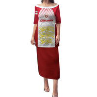 Personalised England Puletasi Three Lions and Tudor Rose - Wonder Print Shop