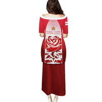 Personalised England Puletasi Three Lions and Tudor Rose - Wonder Print Shop