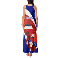 Personalised Costa Rica Tank Maxi Dress Costa Rica Coat Of Arms With Flowers - Wonder Print Shop