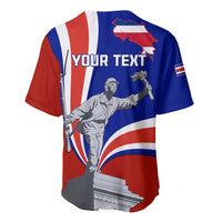 Personalised Costa Rica Independence Day Baseball Jersey Juan Santamaria National Hero - Wonder Print Shop