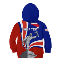 Personalised Costa Rica Independence Day Kid Hoodie Juan Santamaria National Hero - Wonder Print Shop