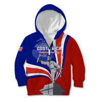 Personalised Costa Rica Independence Day Kid Hoodie Juan Santamaria National Hero - Wonder Print Shop
