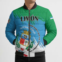 Personalized Costa Rica Limón Province Bomber Puffer Jacket Donde Quiera Que Voy Limonense Soy - Wonder Print Shop