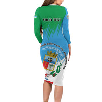 Personalized Costa Rica Limón Province Family Matching Long Sleeve Bodycon Dress and Hawaiian Shirt Donde Quiera Que Voy Limonense Soy - Wonder Print Shop