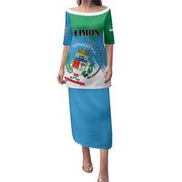 Personalized Costa Rica Limón Province Family Matching Puletasi and Hawaiian Shirt Donde Quiera Que Voy Limonense Soy - Wonder Print Shop