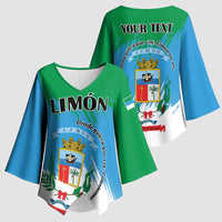 Personalized Costa Rica Limón Province Kimono Sleeve Blouse Donde Quiera Que Voy Limonense Soy - Wonder Print Shop
