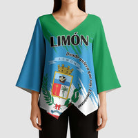 Personalized Costa Rica Limón Province Kimono Sleeve Blouse Donde Quiera Que Voy Limonense Soy - Wonder Print Shop