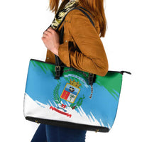 Costa Rica Limón Province Leather Tote Bag Donde Quiera Que Voy Limonense Soy - Wonder Print Shop