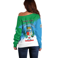 Personalized Costa Rica Limón Province Off Shoulder Sweater Donde Quiera Que Voy Limonense Soy - Wonder Print Shop