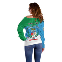 Personalized Costa Rica Limón Province Off Shoulder Sweater Donde Quiera Que Voy Limonense Soy - Wonder Print Shop