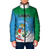 Personalized Costa Rica Limón Province Padded Jacket Donde Quiera Que Voy Limonense Soy - Wonder Print Shop