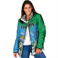 Personalized Costa Rica Limón Province Padded Jacket Donde Quiera Que Voy Limonense Soy - Wonder Print Shop