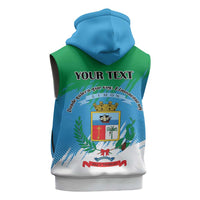 Personalized Costa Rica Limón Province Sleeveless Zip Hoodie Donde Quiera Que Voy Limonense Soy - Wonder Print Shop