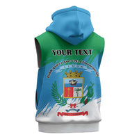 Personalized Costa Rica Limón Province Sleeveless Zip Hoodie Donde Quiera Que Voy Limonense Soy - Wonder Print Shop