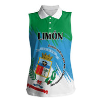 Personalized Costa Rica Limón Province Women Sleeveless Polo Shirt Donde Quiera Que Voy Limonense Soy - Wonder Print Shop
