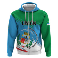 Personalized Costa Rica Limón Province Zip Hoodie Donde Quiera Que Voy Limonense Soy - Wonder Print Shop