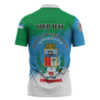 Personalized Costa Rica Limón Province Zipper Polo Shirt Donde Quiera Que Voy Limonense Soy - Wonder Print Shop