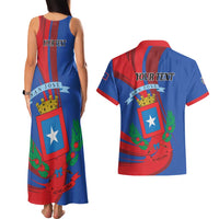 Personalized Costa Rica San José Couples Matching Tank Maxi Dress and Hawaiian Shirt Ad Meliora - Wonder Print Shop