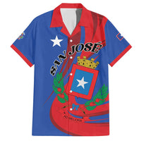 Personalized Costa Rica San José Family Matching Off Shoulder Short Dress and Hawaiian Shirt Ad Meliora - Wonder Print Shop