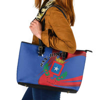 Costa Rica San José Leather Tote Bag Ad Meliora - Wonder Print Shop