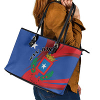 Costa Rica San José Leather Tote Bag Ad Meliora - Wonder Print Shop