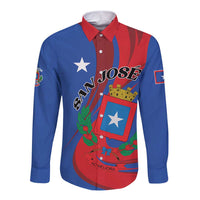 Personalized Costa Rica San José Long Sleeve Button Shirt Ad Meliora - Wonder Print Shop