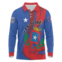 Personalized Costa Rica San José Long Sleeve Polo Shirt Ad Meliora - Wonder Print Shop