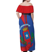 Personalized Costa Rica San José Off Shoulder Maxi Dress Ad Meliora - Wonder Print Shop