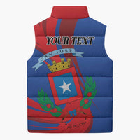 Personalized Costa Rica San José Sleeveless Puffer Jacket Ad Meliora - Wonder Print Shop