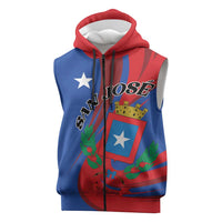 Personalized Costa Rica San José Sleeveless Zip Hoodie Ad Meliora - Wonder Print Shop
