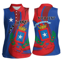 Personalized Costa Rica San José Women Sleeveless Polo Shirt Ad Meliora - Wonder Print Shop