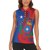 Personalized Costa Rica San José Women Sleeveless Polo Shirt Ad Meliora - Wonder Print Shop