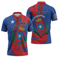 Personalized Costa Rica San José Zipper Polo Shirt Ad Meliora - Wonder Print Shop