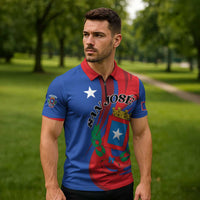 Personalized Costa Rica San José Zipper Polo Shirt Ad Meliora - Wonder Print Shop