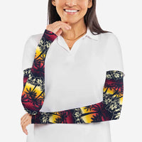 Hawaii Hibiscus Palm Tree Sunset Arm Sleeves Tropical Style - Wonder Print Shop