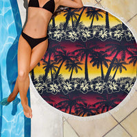 Hawaii Hibiscus Palm Tree Sunset Beach Blanket Tropical Style - Wonder Print Shop