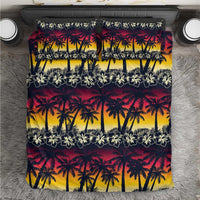 Hawaii Hibiscus Palm Tree Sunset Bedding Set Tropical Style - Wonder Print Shop