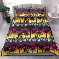 Hawaii Hibiscus Palm Tree Sunset Bedding Set Tropical Style - Wonder Print Shop